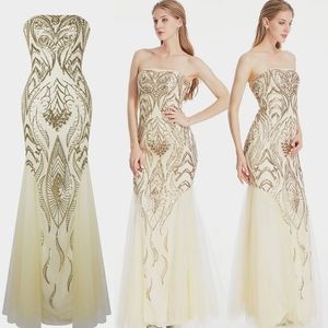 NWT Angel-fashions Women's 1920s Great Gatsby style Sequin Sheath Dress sz XXL